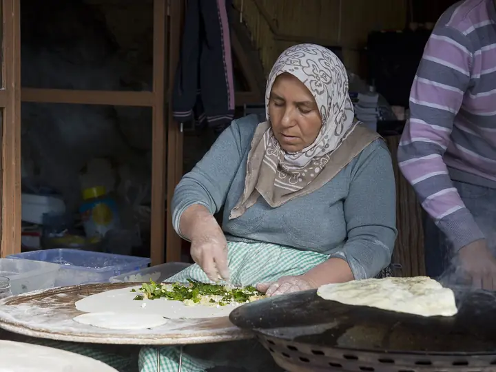 Gözleme mit Hackfleischfüllung